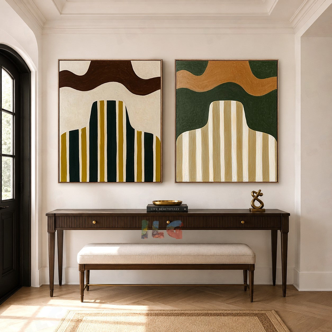 Silent Horizons Duo – Abstract Figurative Wall Art