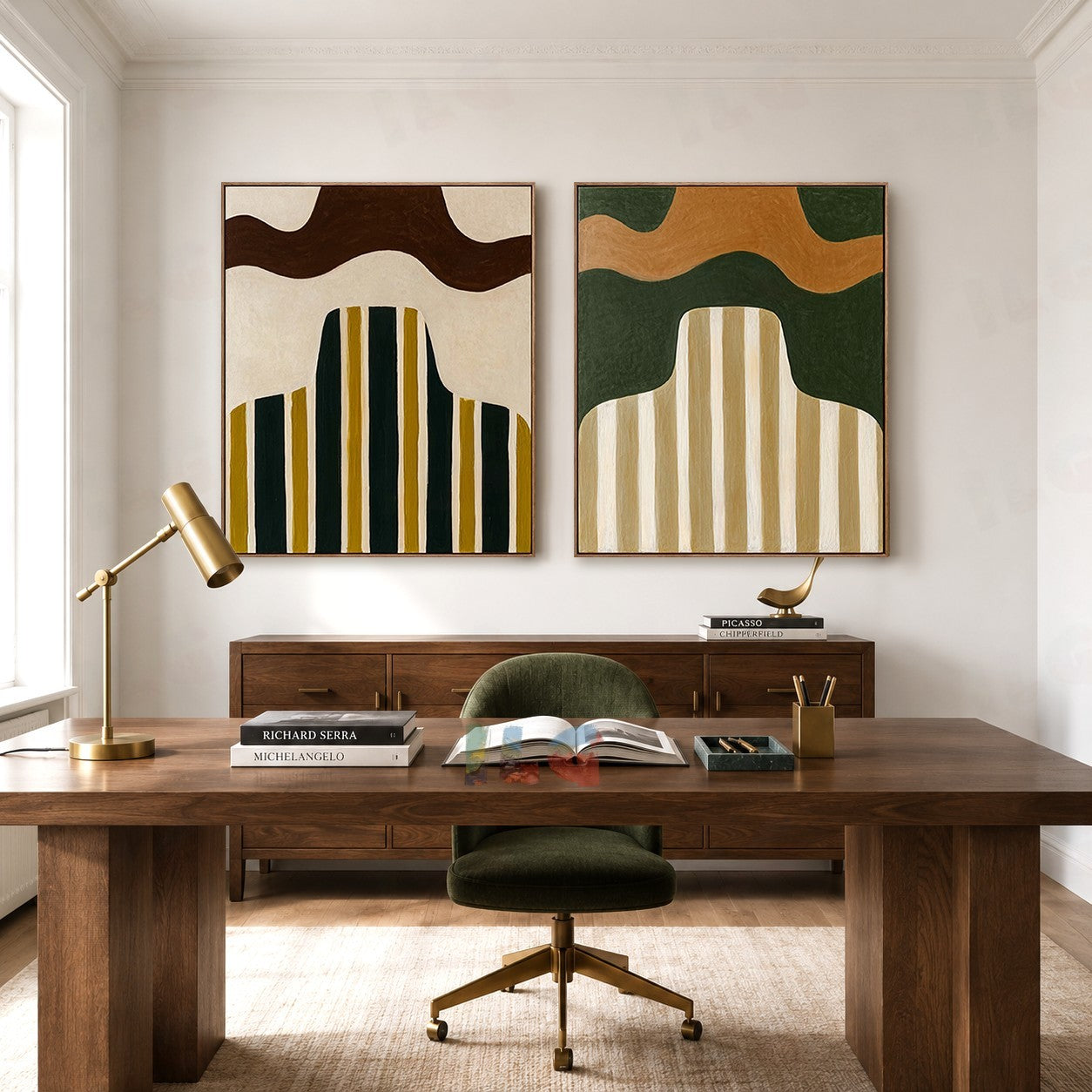 Silent Horizons Duo – Abstract Figurative Wall Art