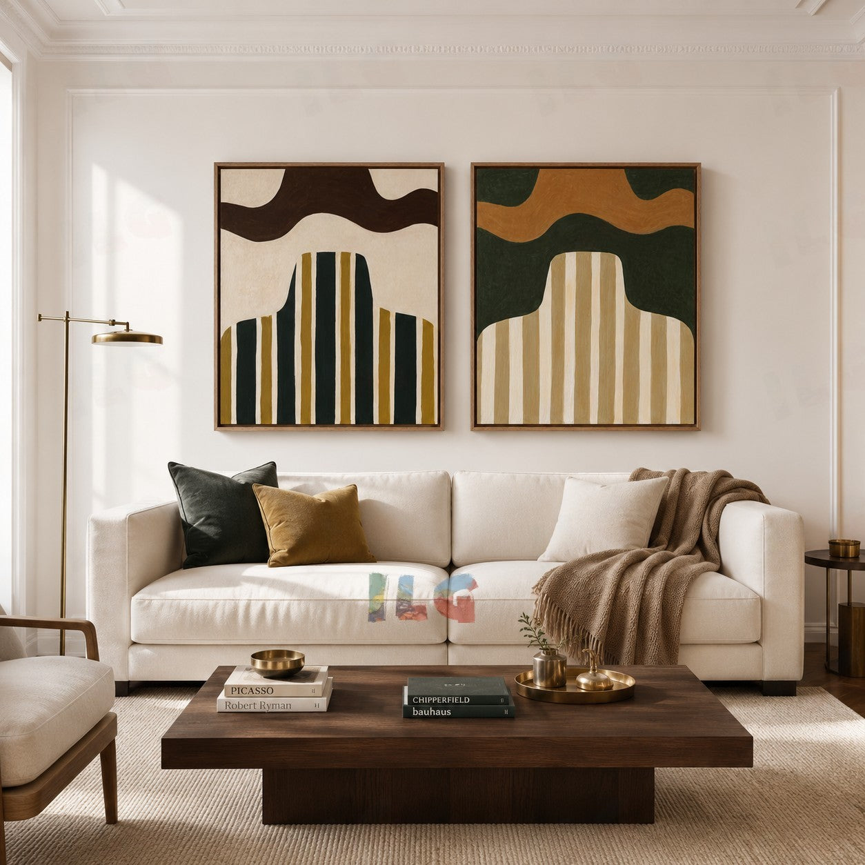 Silent Horizons Duo – Abstract Figurative Wall Art