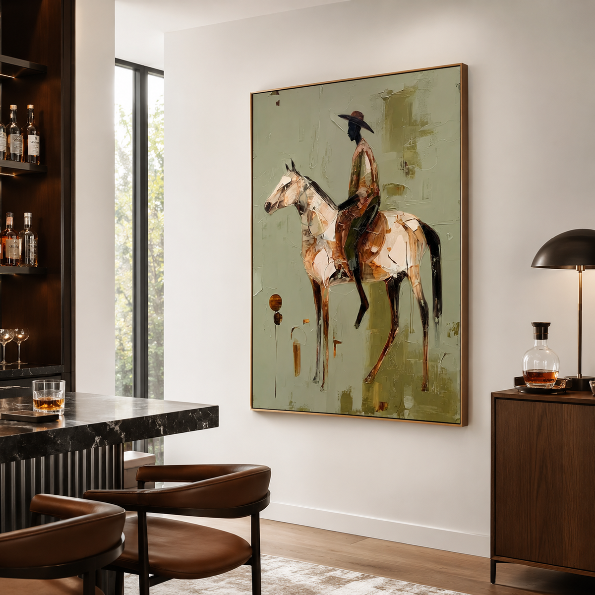 Silent Prairie Journey – Equestrian Figurative Wall Art
