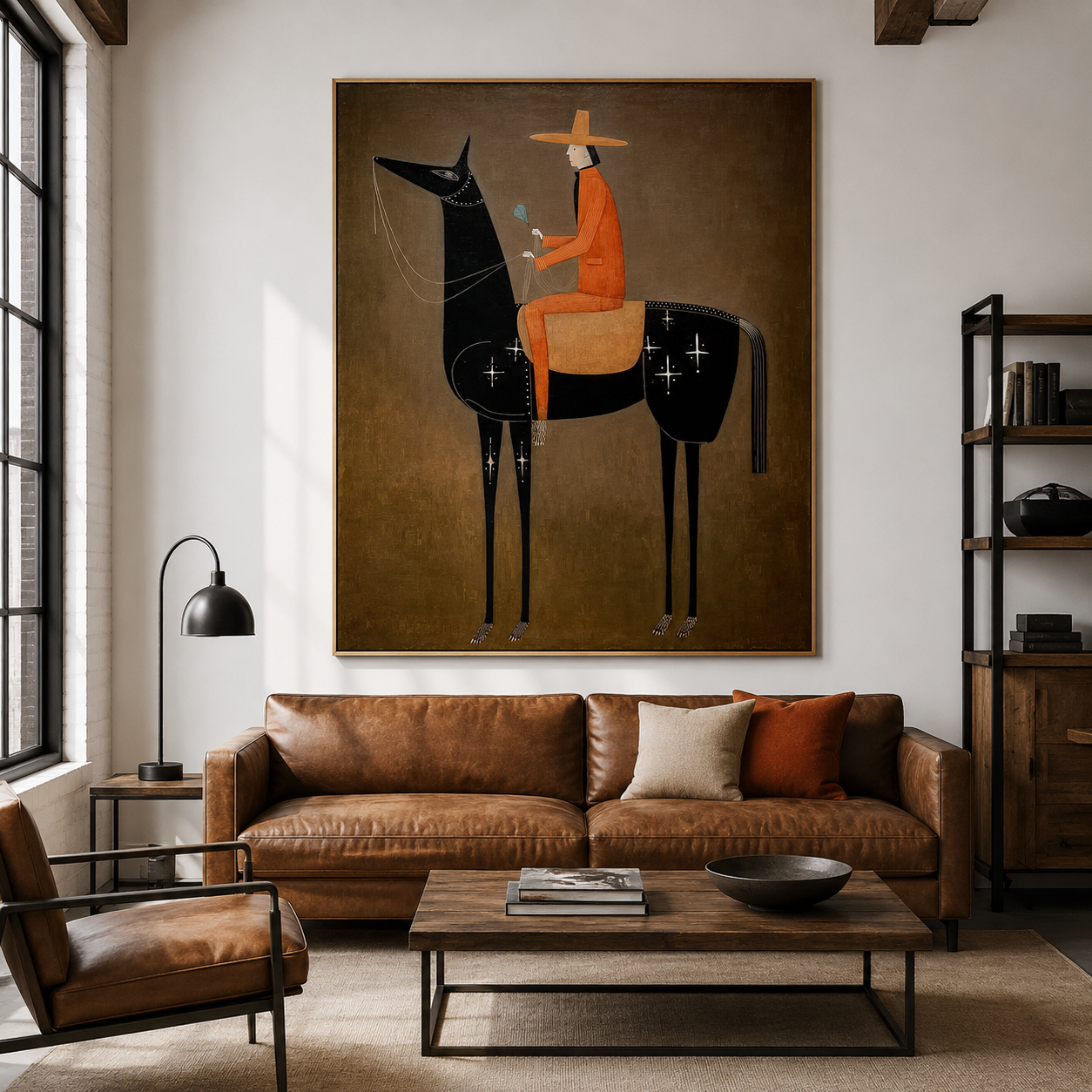 Starlit Voyage – Contemporary Equestrian Figurative Wall Art