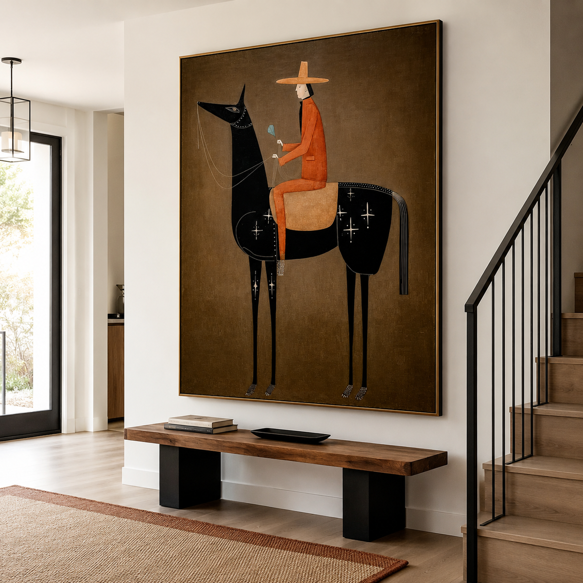 Starlit Voyage – Contemporary Equestrian Figurative Wall Art