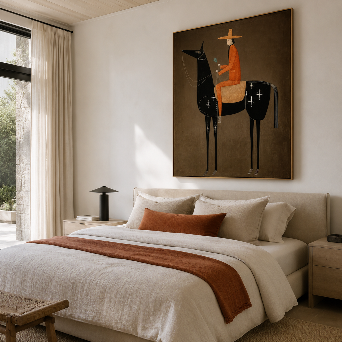 Starlit Voyage – Contemporary Equestrian Figurative Wall Art
