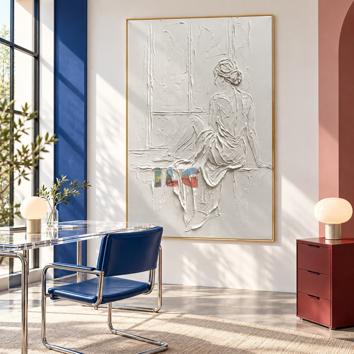 Stillform Reverie – White Sculptural Figure Wall Art
