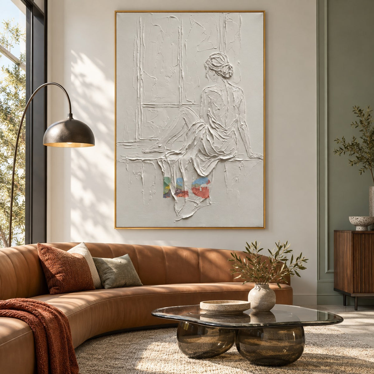 Stillform Reverie – White Sculptural Figure Wall Art
