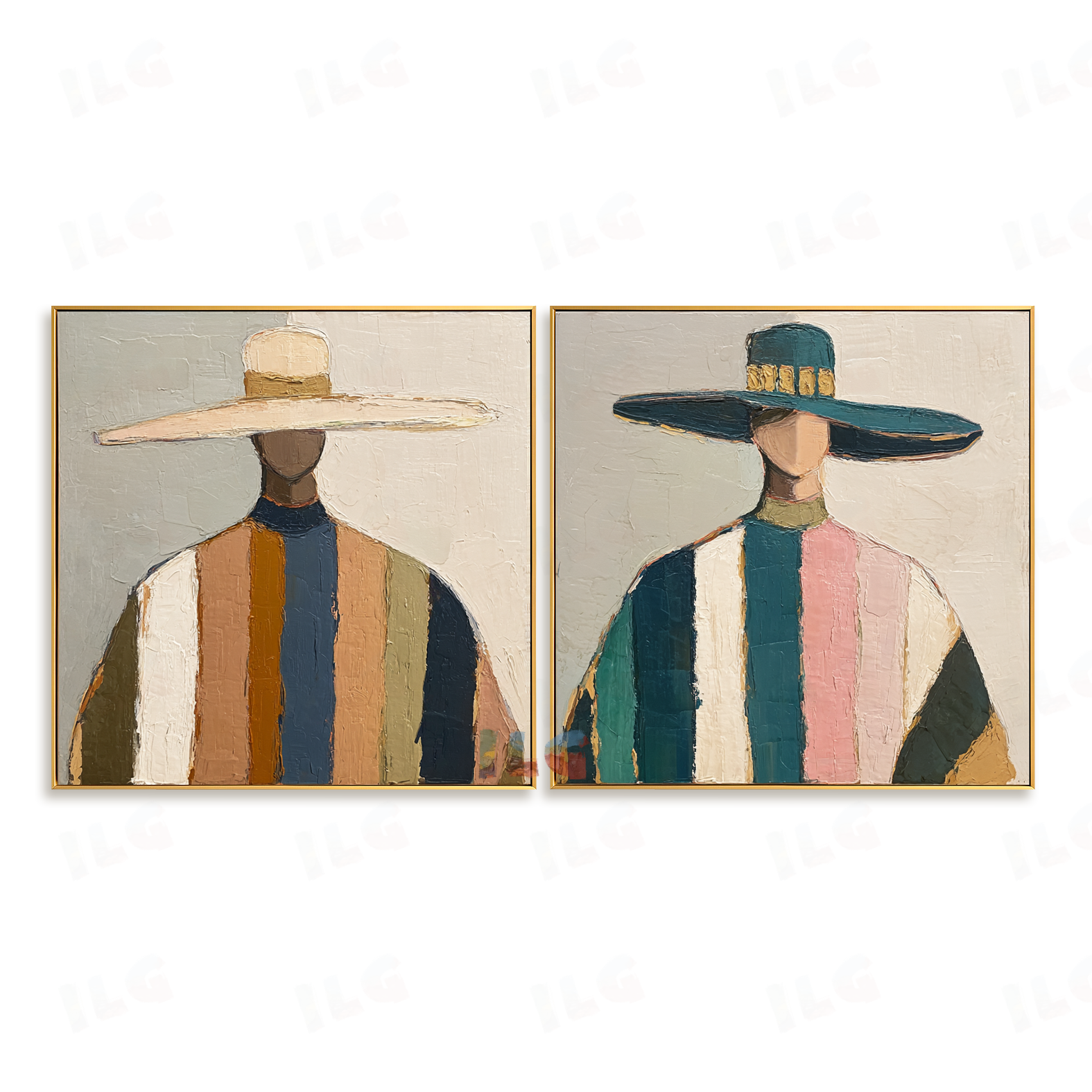 Stripes in Motion Duo – Figurative Wall Art