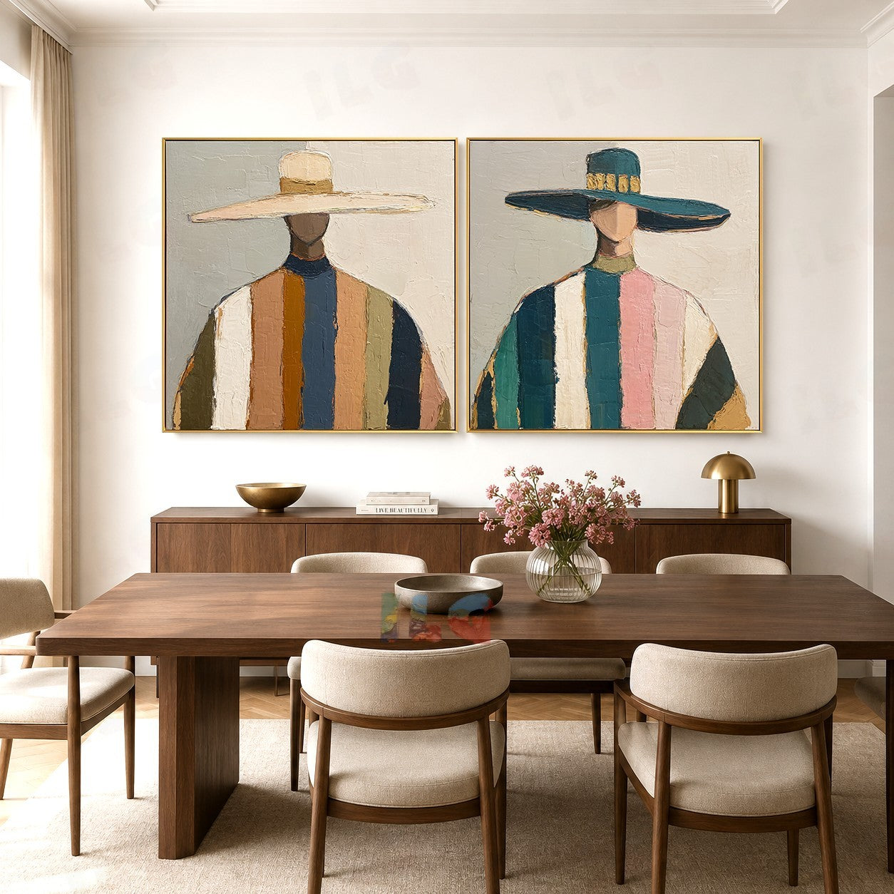 Stripes in Motion Duo – Figurative Wall Art