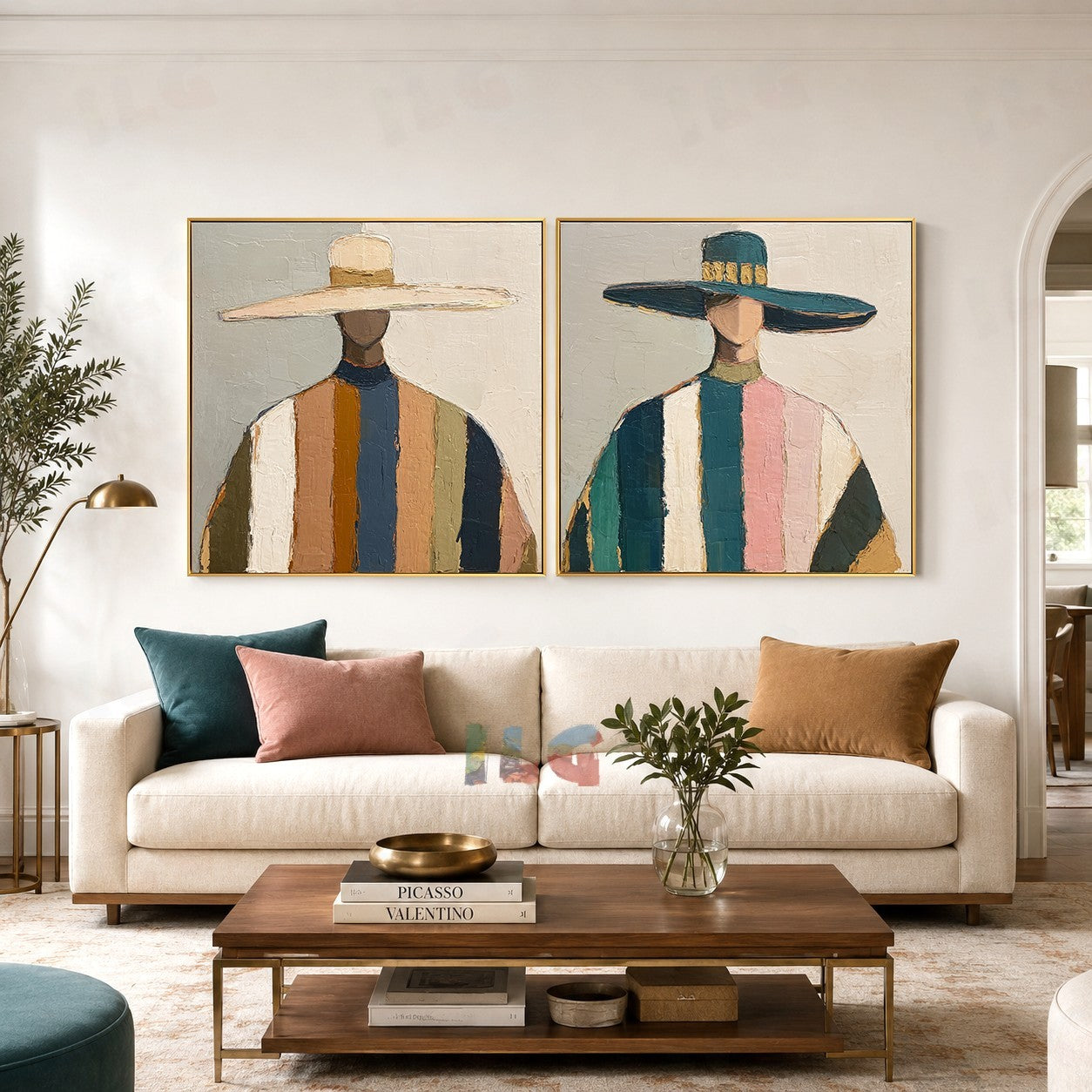 Stripes in Motion Duo – Figurative Wall Art