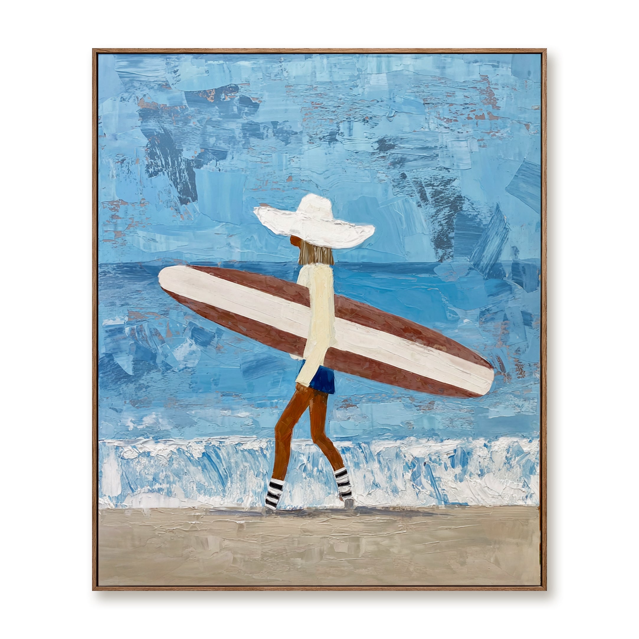 Tidebound Journey – Coastal Figurative Wall Art
