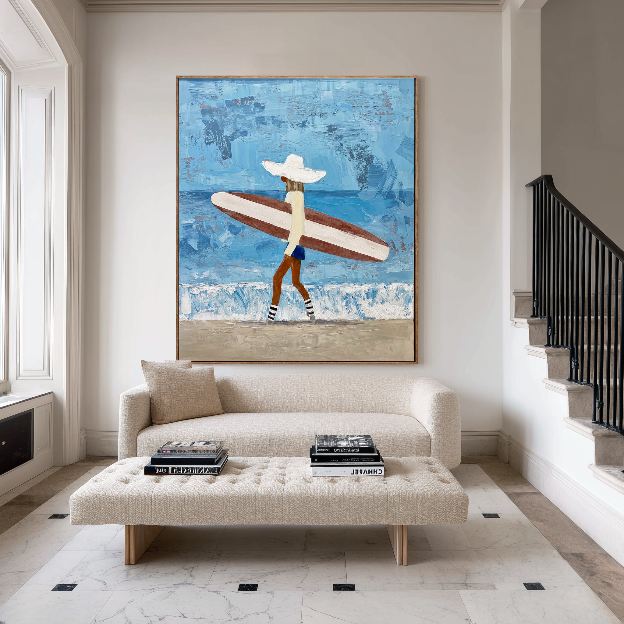 Tidebound Journey – Coastal Figurative Wall Art