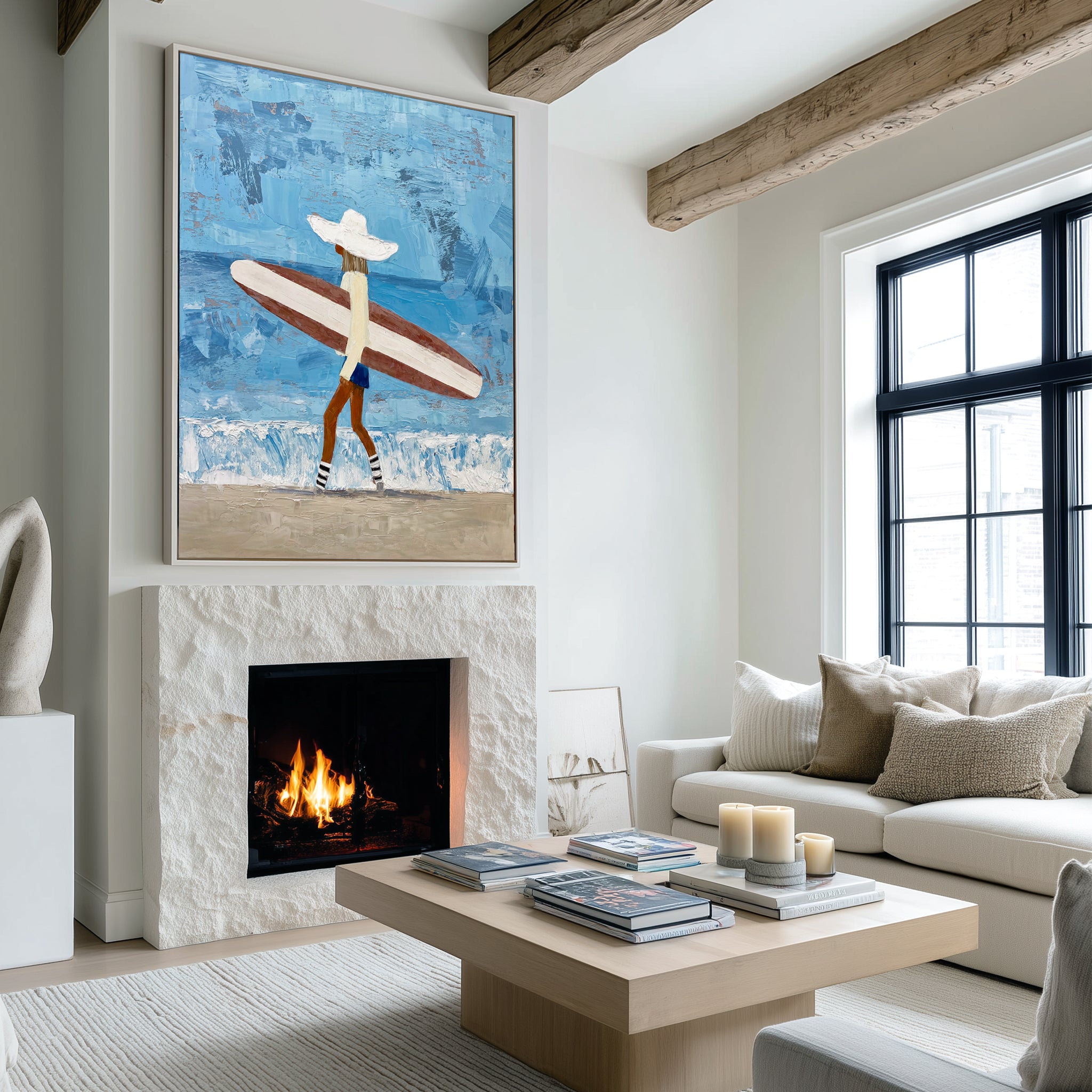 Tidebound Journey – Coastal Figurative Wall Art