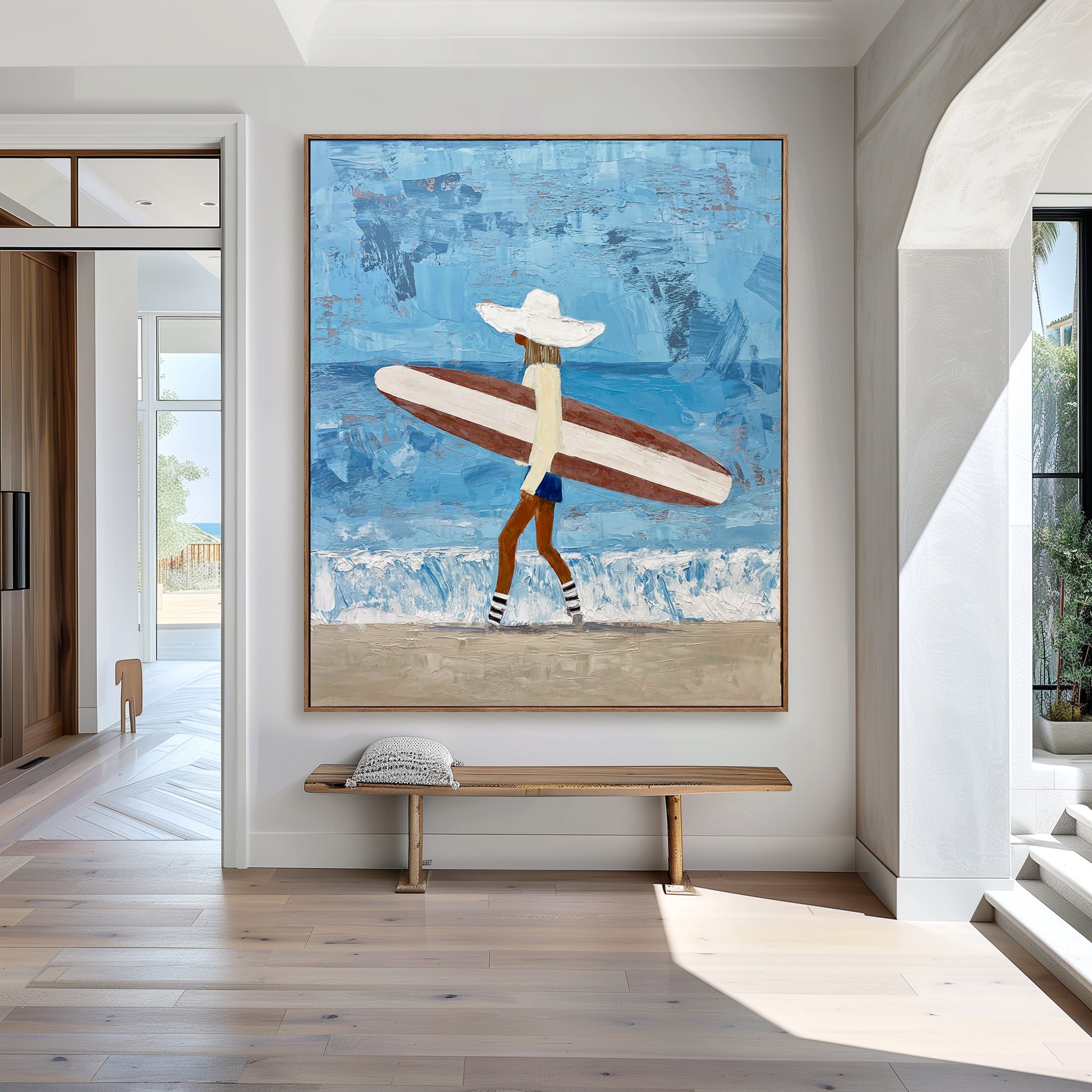 Tidebound Journey – Coastal Figurative Wall Art
