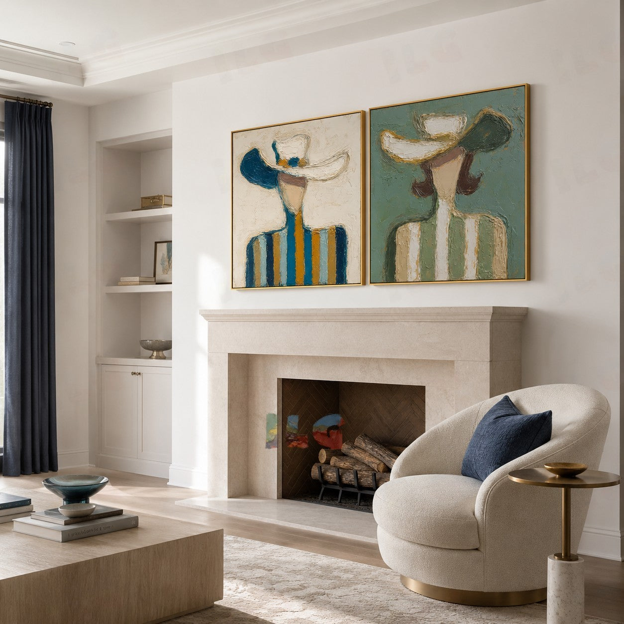 Woven Horizon Duo – Figurative Wall Art