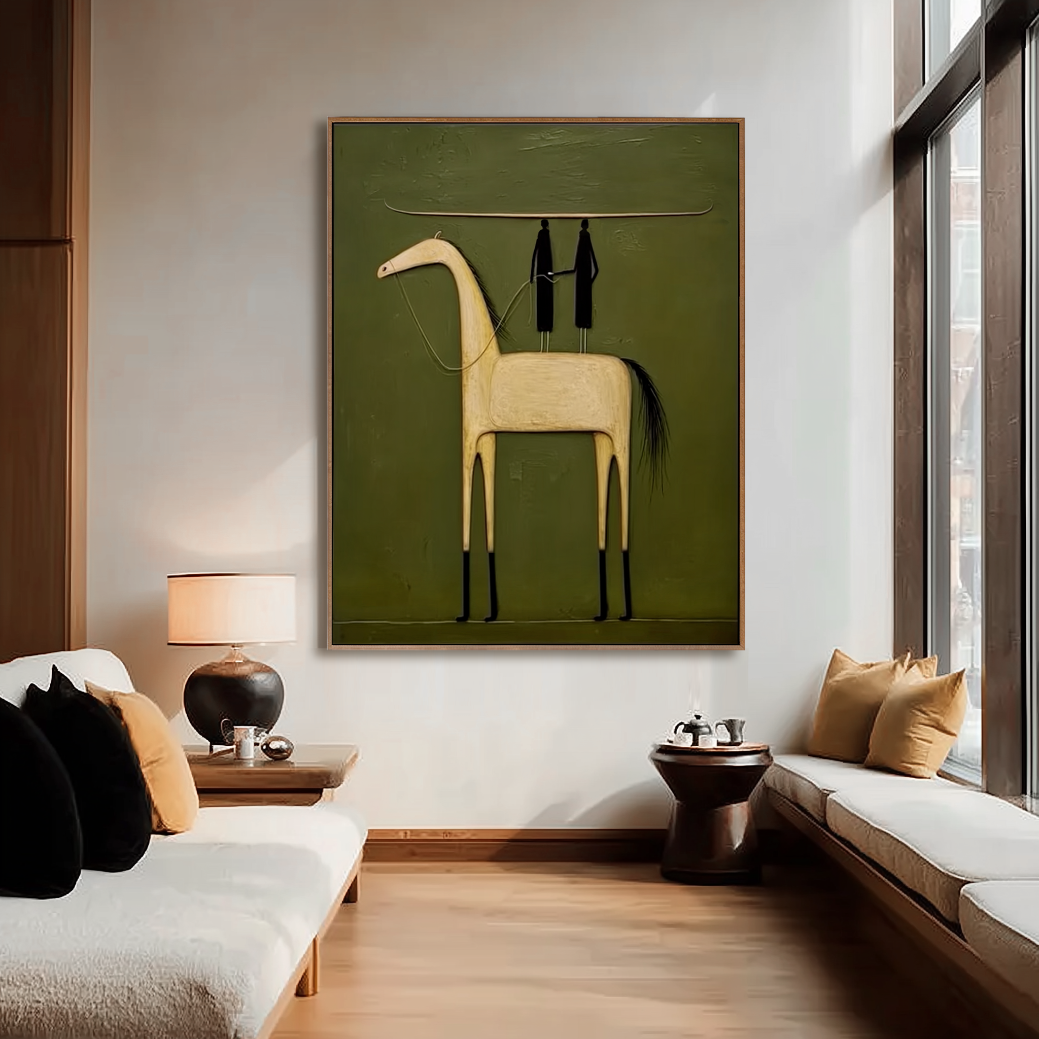 Silent Journey - Minimalist Horse Wall Art
