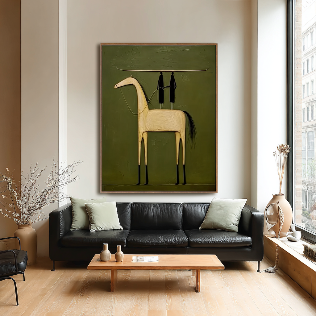 Silent Journey - Minimalist Horse Wall Art