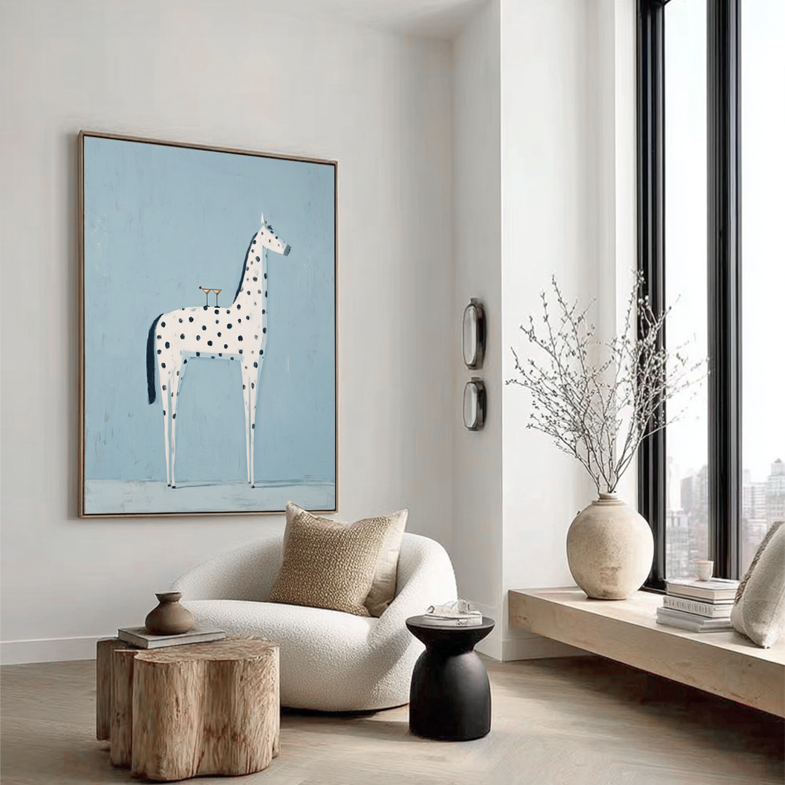 Sky Toast - Whimsical Horse Canvas Art
