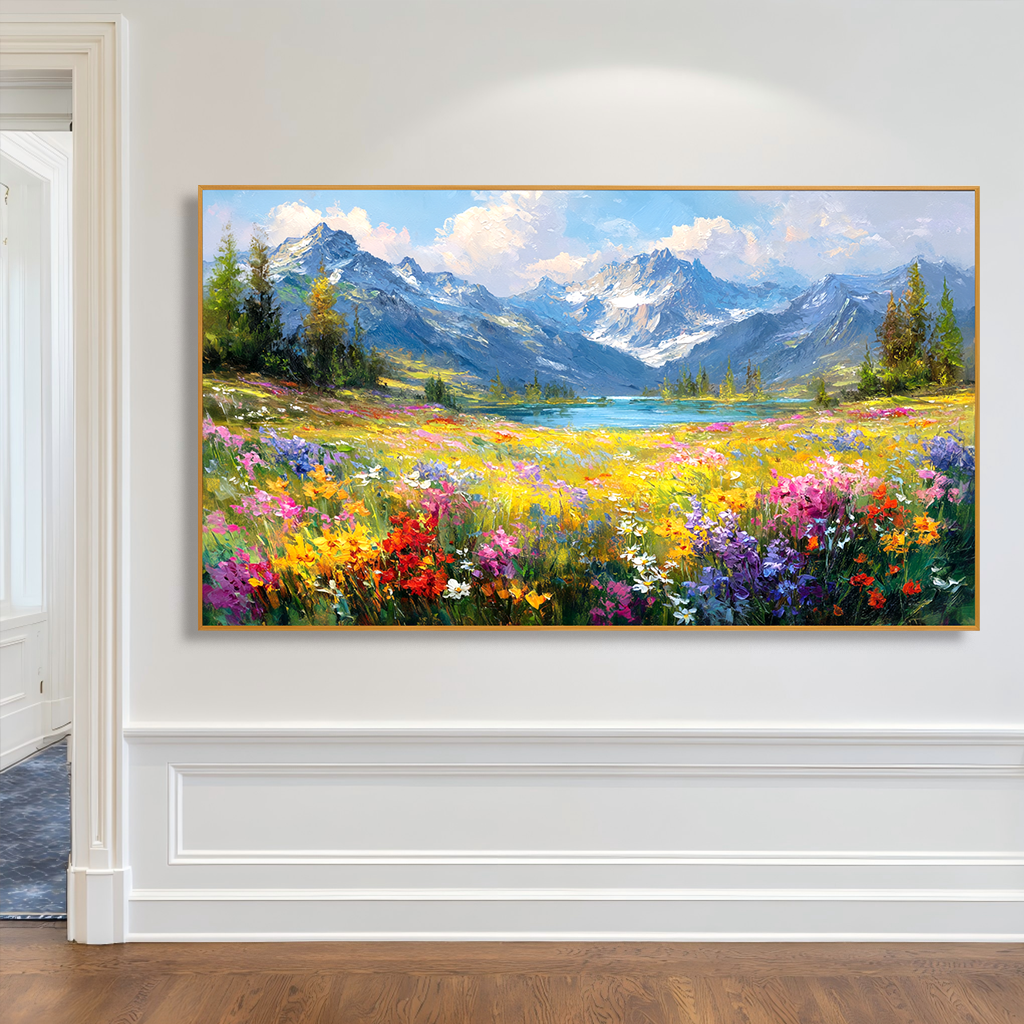 Golden Stillness - Mountain Meadow Lake Wall Art