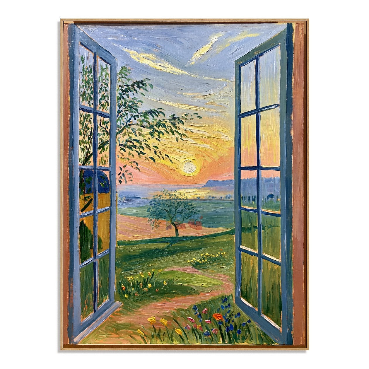 Golden Vista Window – Landscape Wall Art