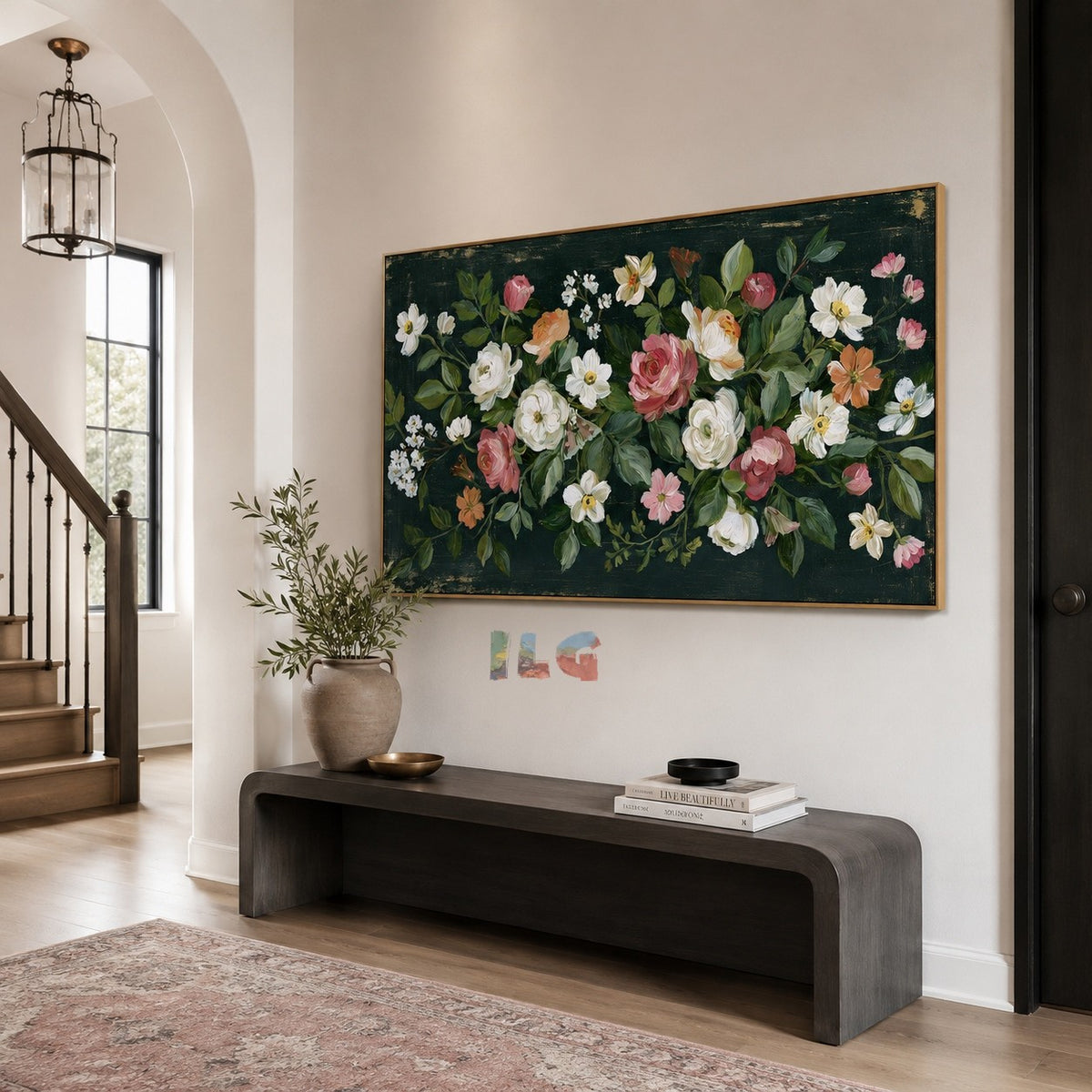 Midnight Rose Garden – Floral Wall Art