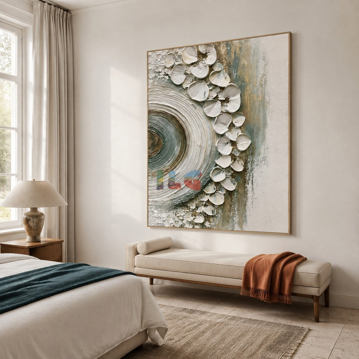 Petal Gyre – Sculptural Floral Textured Wall Art