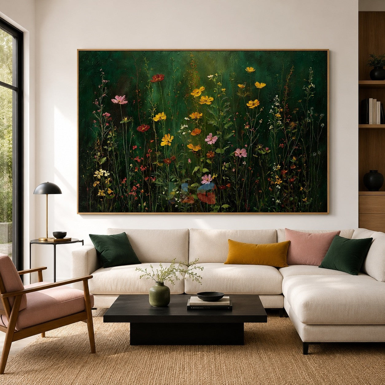 Whispering Wildflower Meadow – Botanical Floral Landscape Wall Art