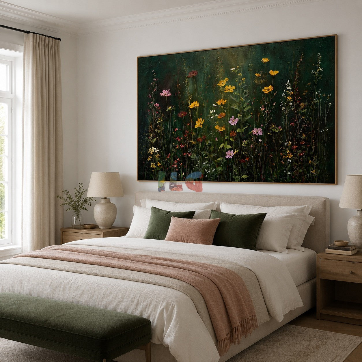 Whispering Wildflower Meadow – Botanical Floral Landscape Wall Art
