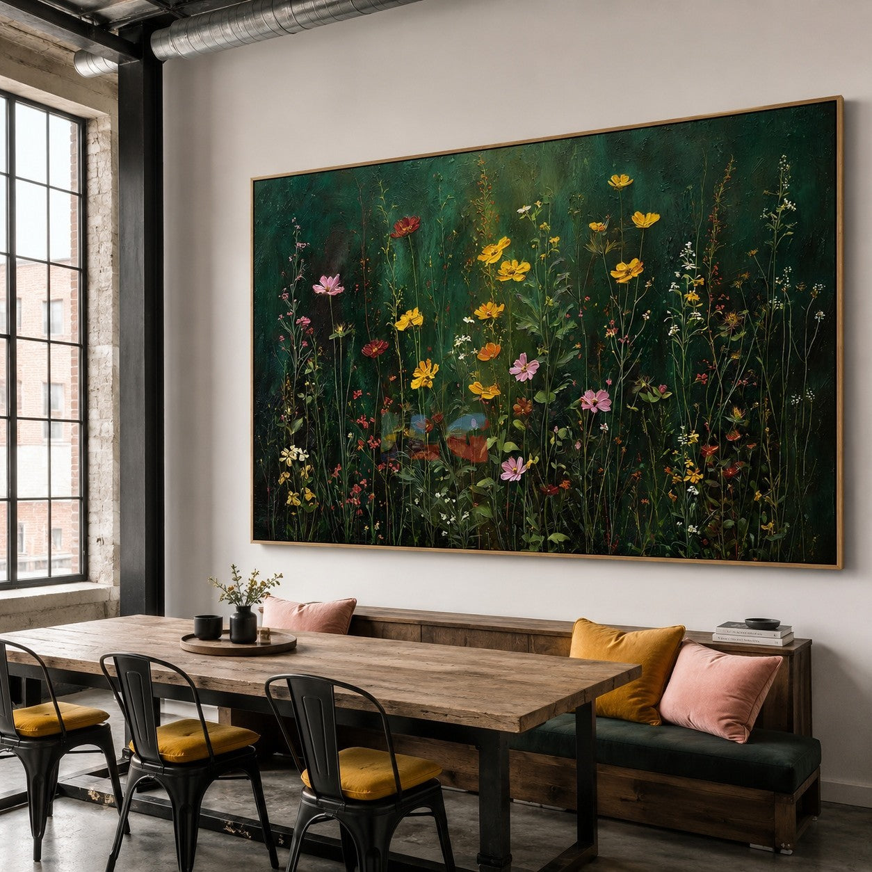 Whispering Wildflower Meadow – Botanical Floral Landscape Wall Art