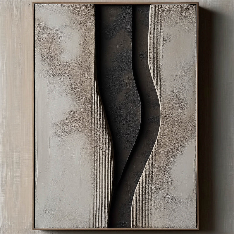 Unique Textured Abstract Wall Art - Handmade 3D Painting for Modern Home