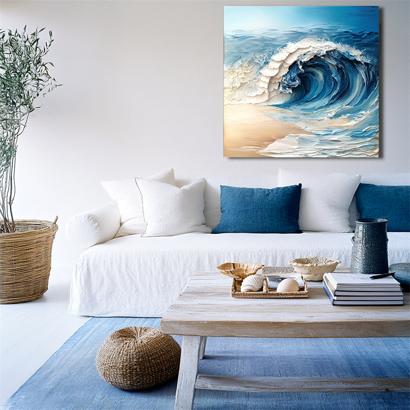 Abstract Ocean Art - Palette Knife Masterpiece for Coastal or Contemporary Homes