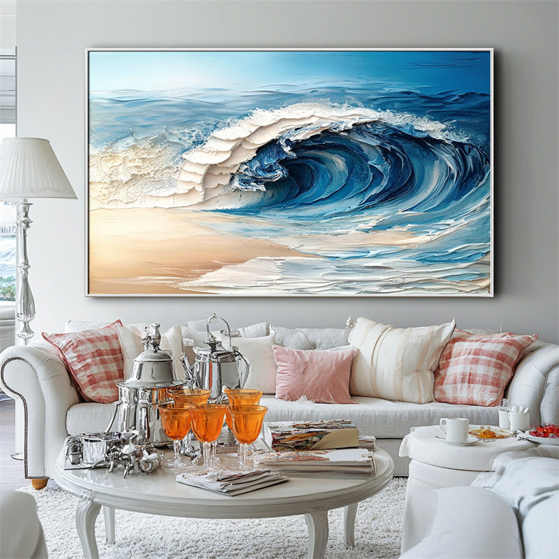 Abstract Ocean Art - Palette Knife Masterpiece for Coastal or Contemporary Homes