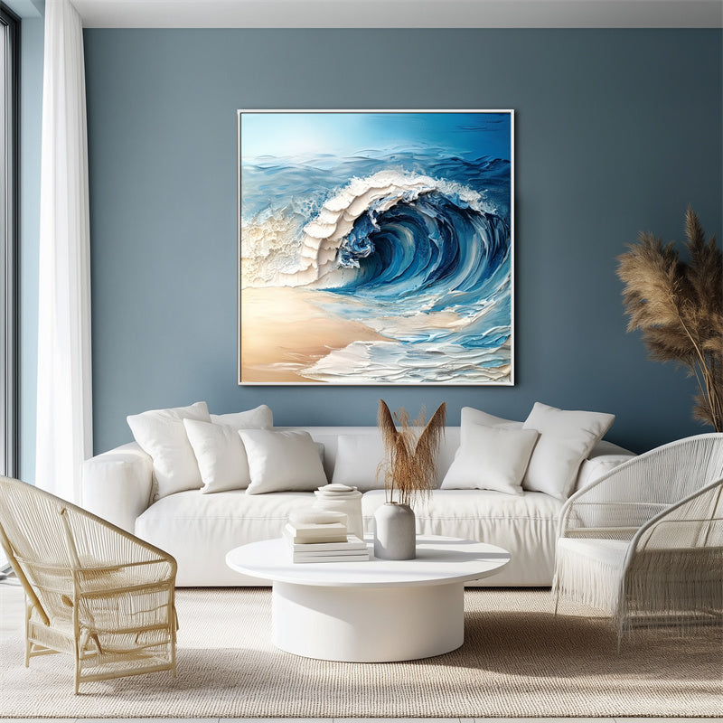 Abstract Ocean Art - Palette Knife Masterpiece for Coastal or Contemporary Homes