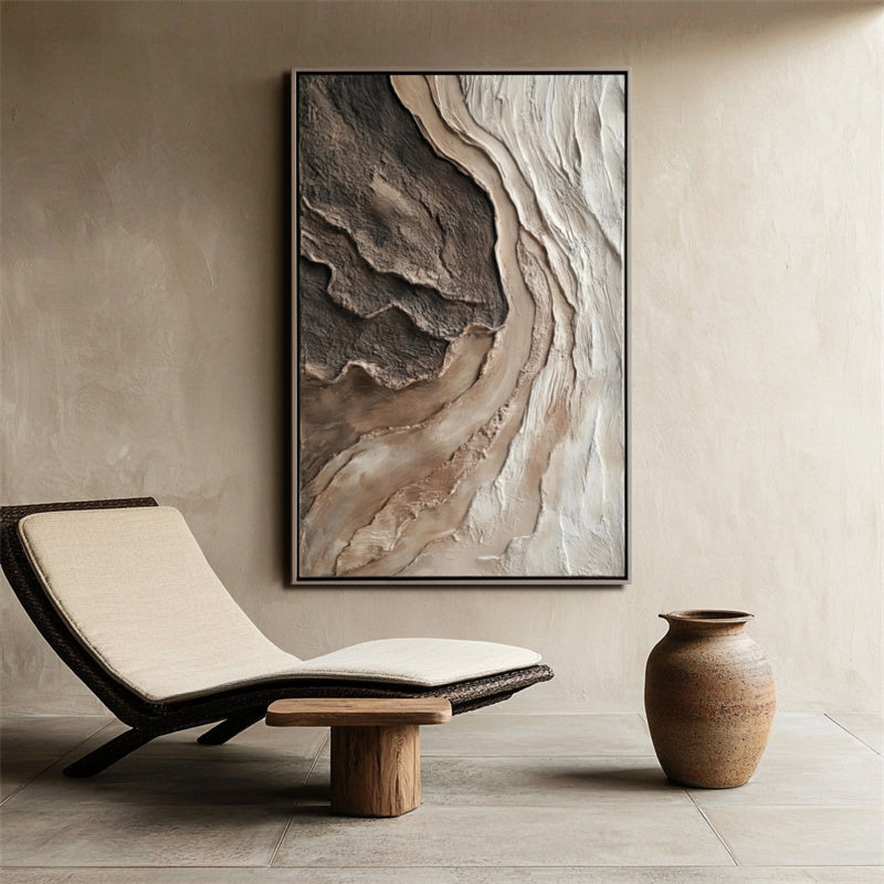 Natural Canyon-3D Abstract Nature-Inspired Canvas Painting for Living Rooms