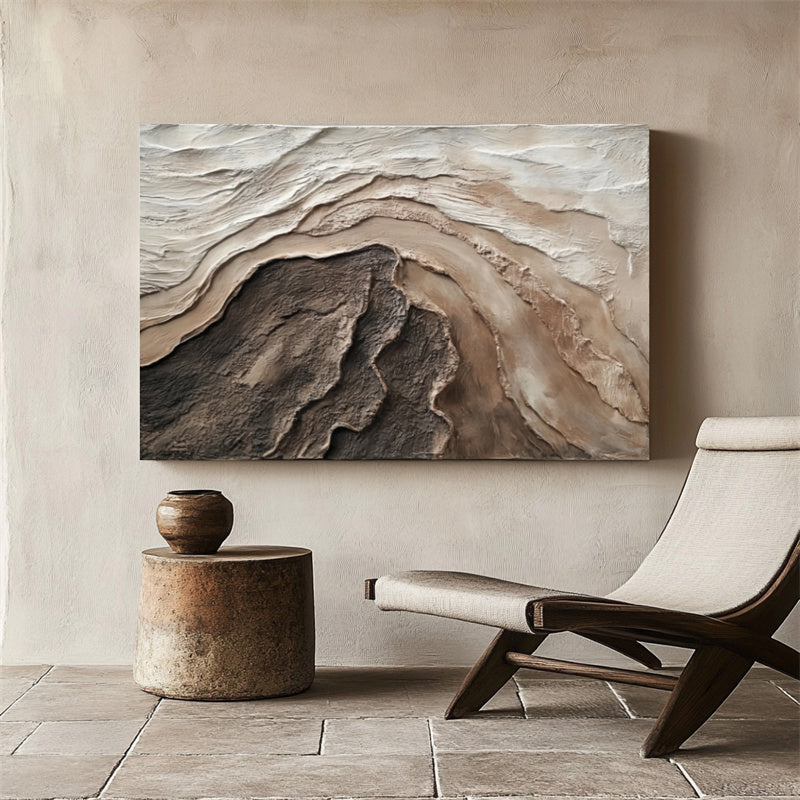 Natural Canyon-3D Abstract Nature-Inspired Canvas Painting for Living Rooms