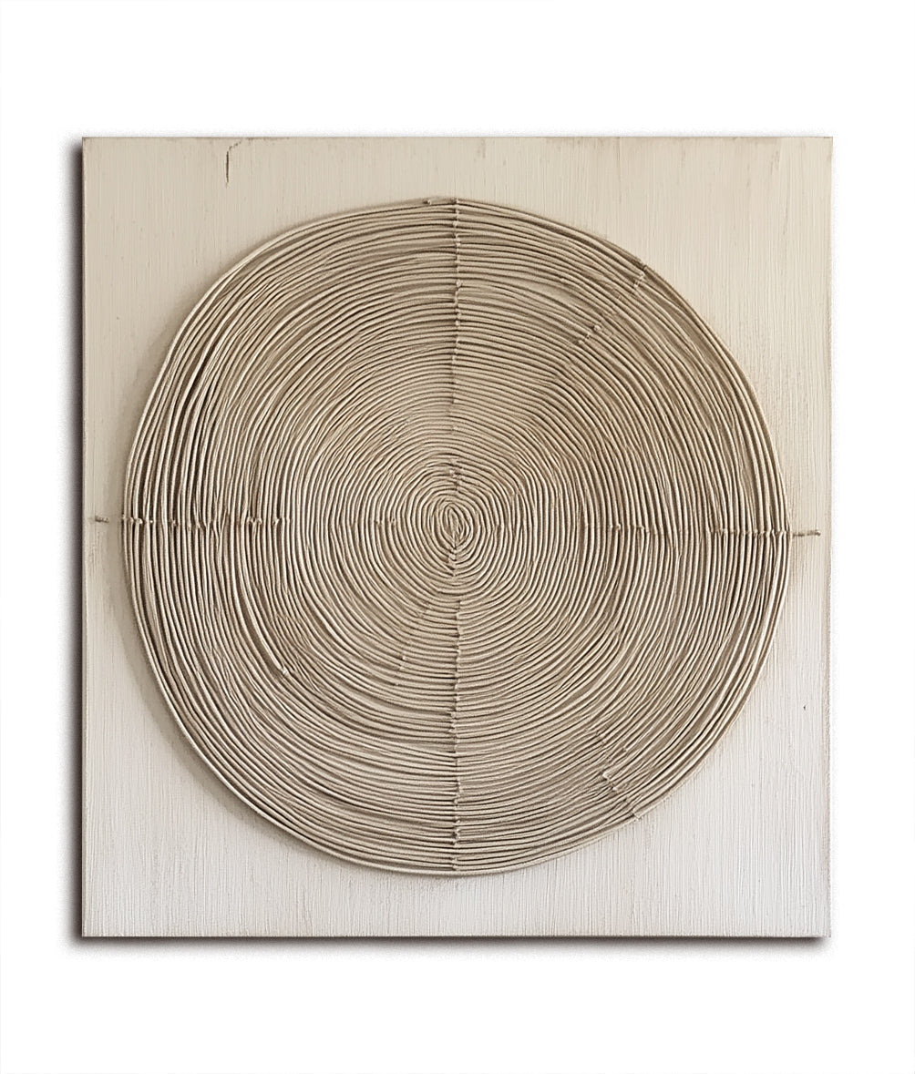 Textured Circular Spiral Pattern Wall Art - Minimalist Abstract Art for Home Decor