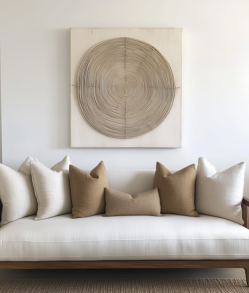 Echo of Time - Textured Circular Spiral Pattern Wall Art, Minimalist Abstract Art for Home Decor