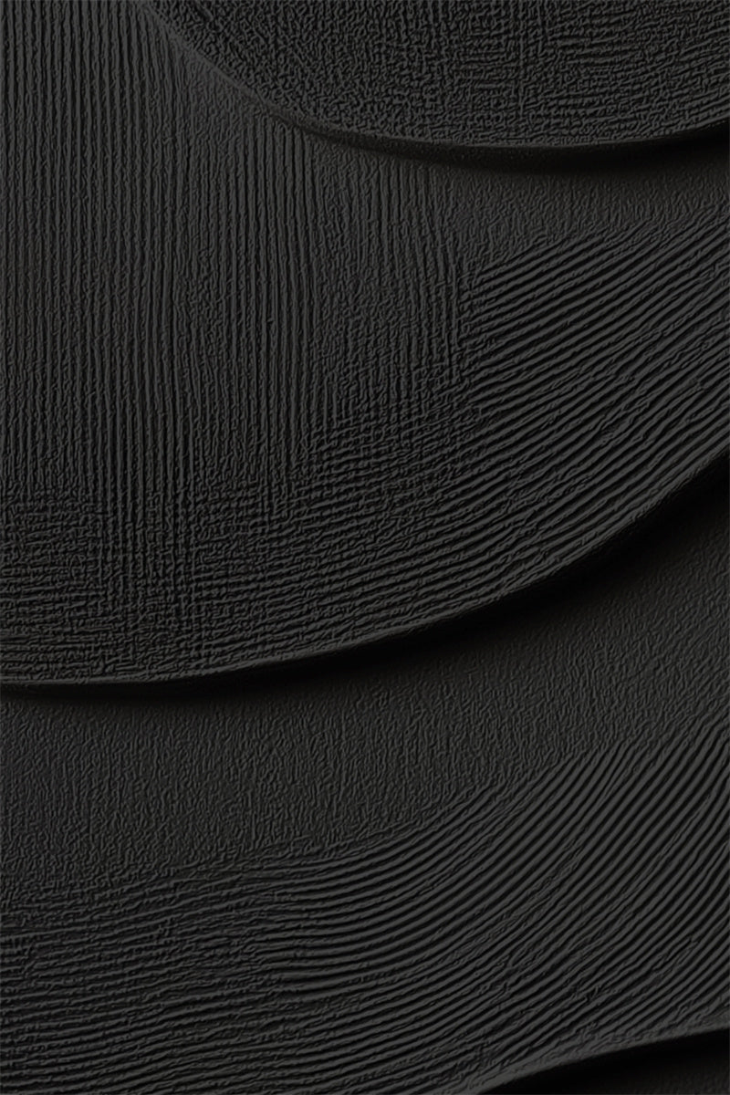 Black Wave-Modern Monochrome Abstract Painting for Interior Decor