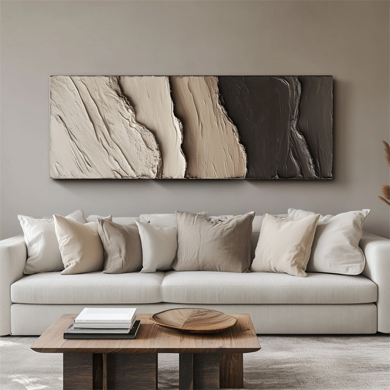 Harmony in Motion-Abstract Textured Oil Painting on Canvas for Modern Interiors