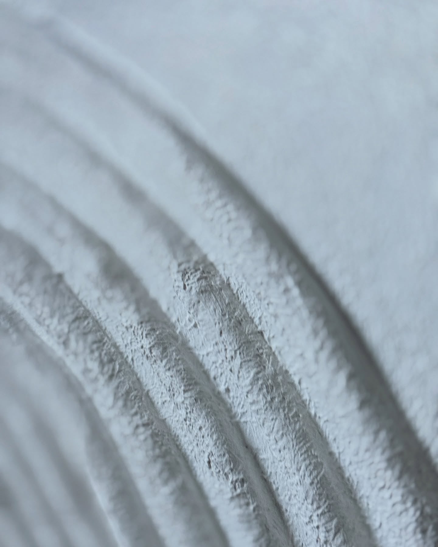 Echo of Silence-Minimalist White Wabi Sabi Abstract Art: Textured Line Painting for Home Office Decor