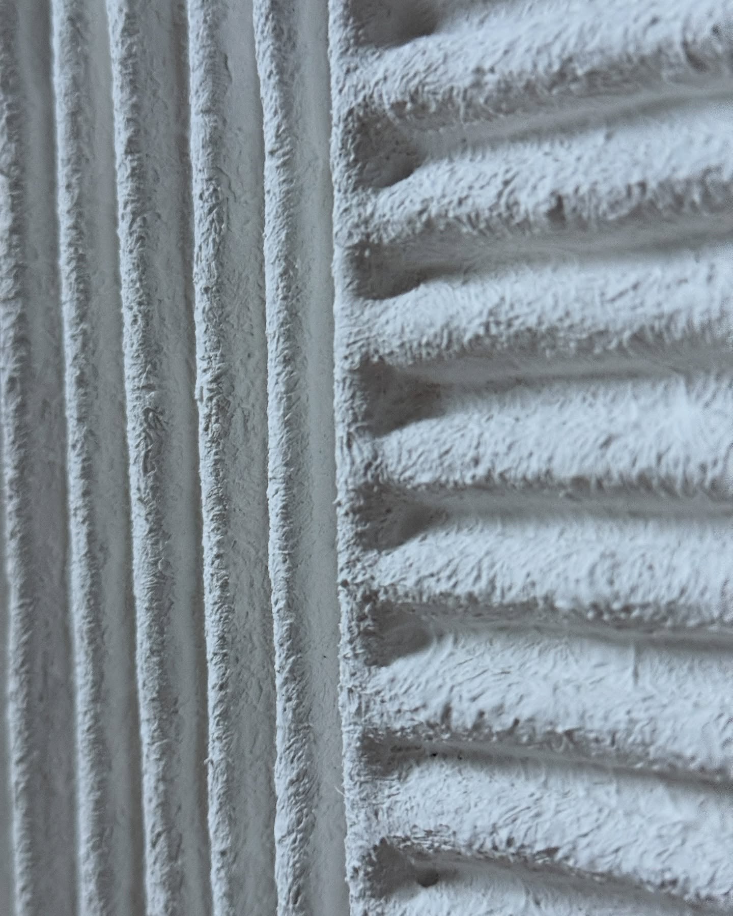 Echo of Silence-Minimalist White Wabi Sabi Abstract Art: Textured Line Painting for Home Office Decor