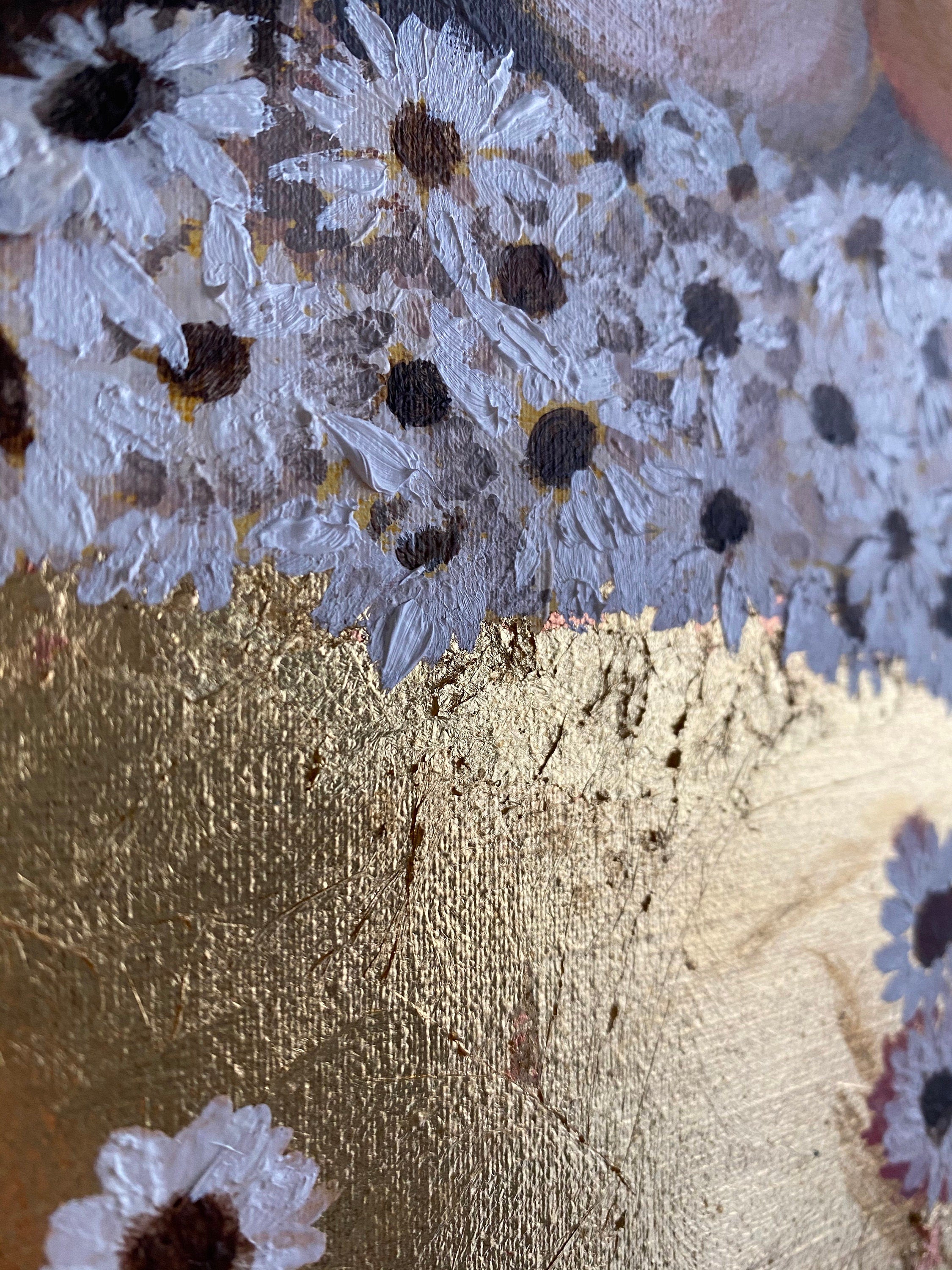 Golden Embrace-Personalized Gift Celebrating Motherhood & Abstract Art