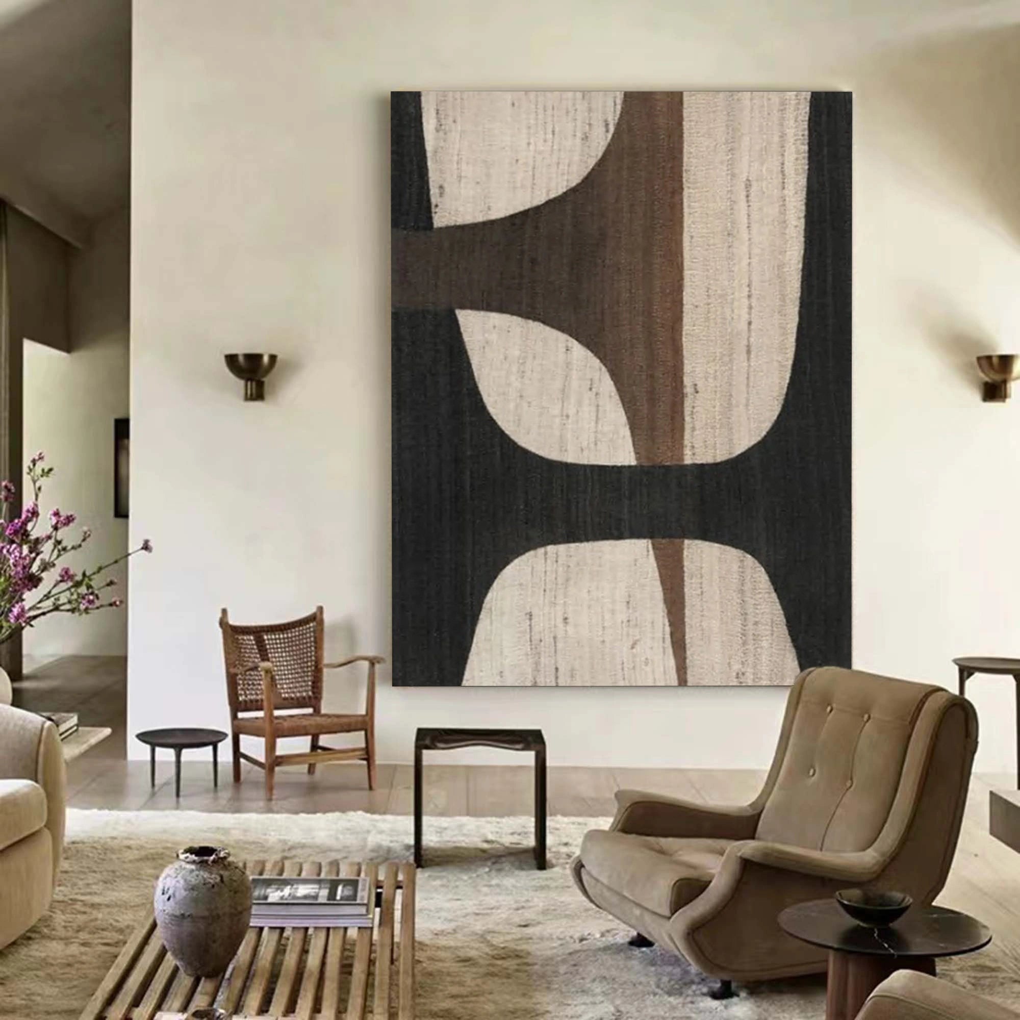 Earthy Elegance - Wabi Sabi Neutral Abstract Canvas Art | Minimalist Wall Decor