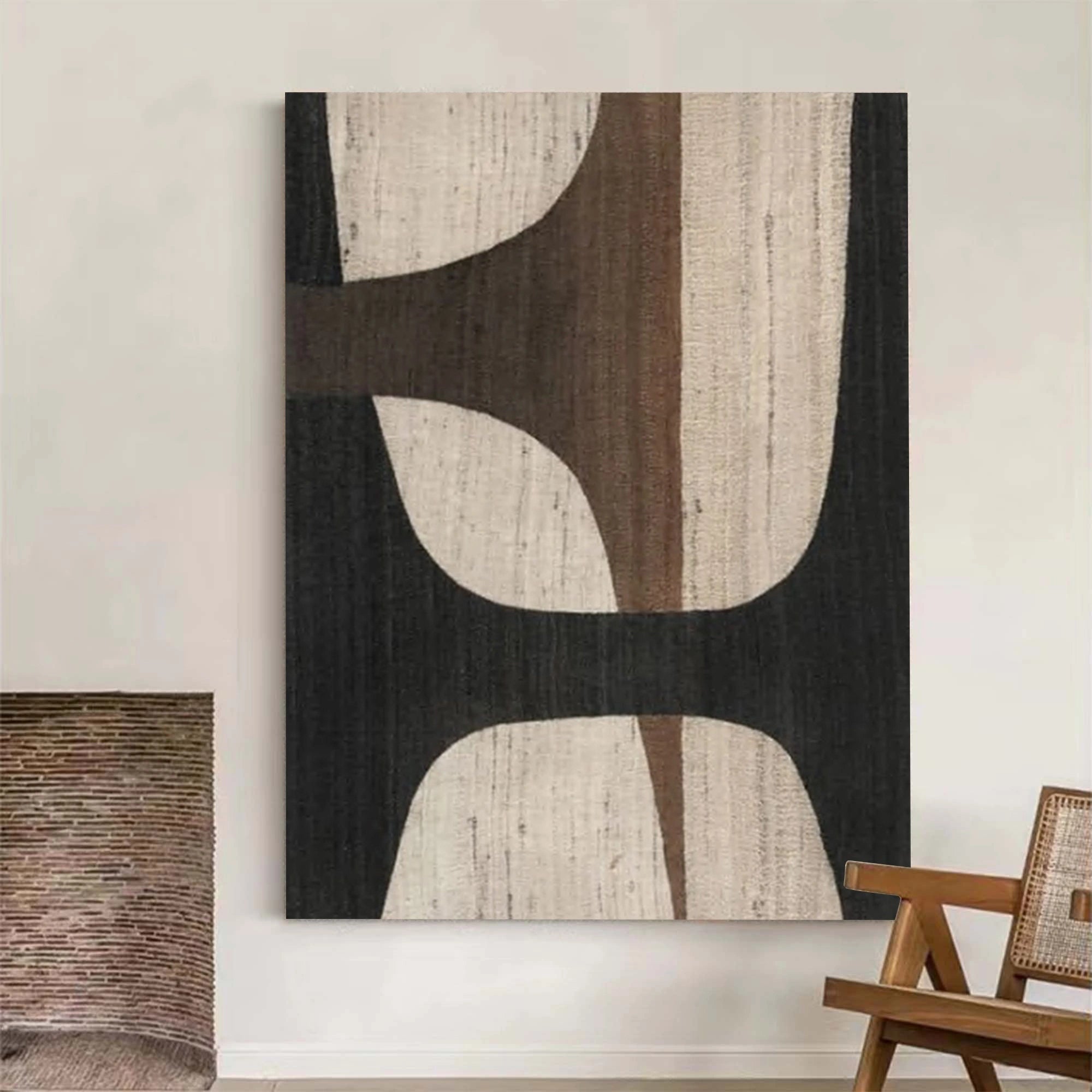 Earthy Elegance - Wabi Sabi Neutral Abstract Canvas Art | Minimalist Wall Decor