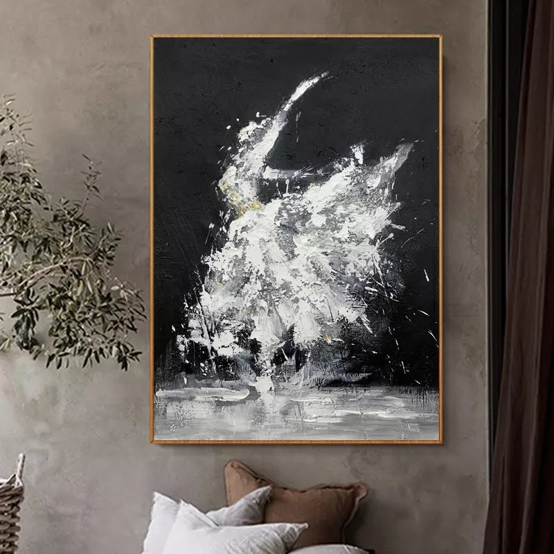 Ethereal Dance – Original Minimalist Abstract Oil Painting for living room