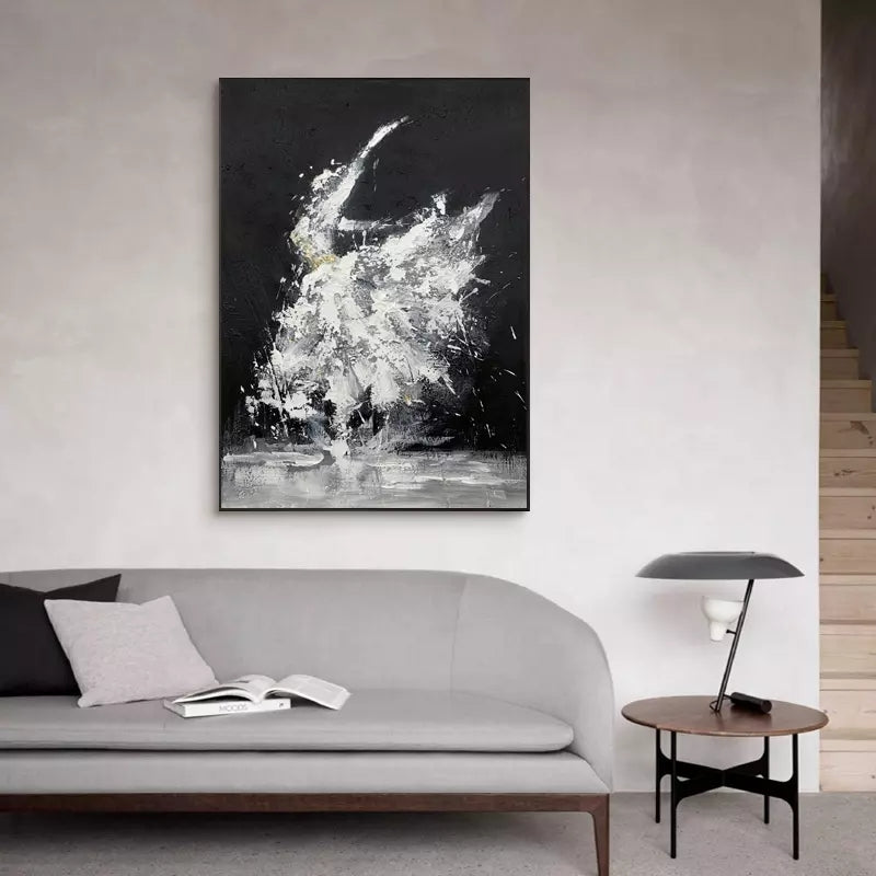 Ethereal Dance – Original Minimalist Abstract Oil Painting for living room