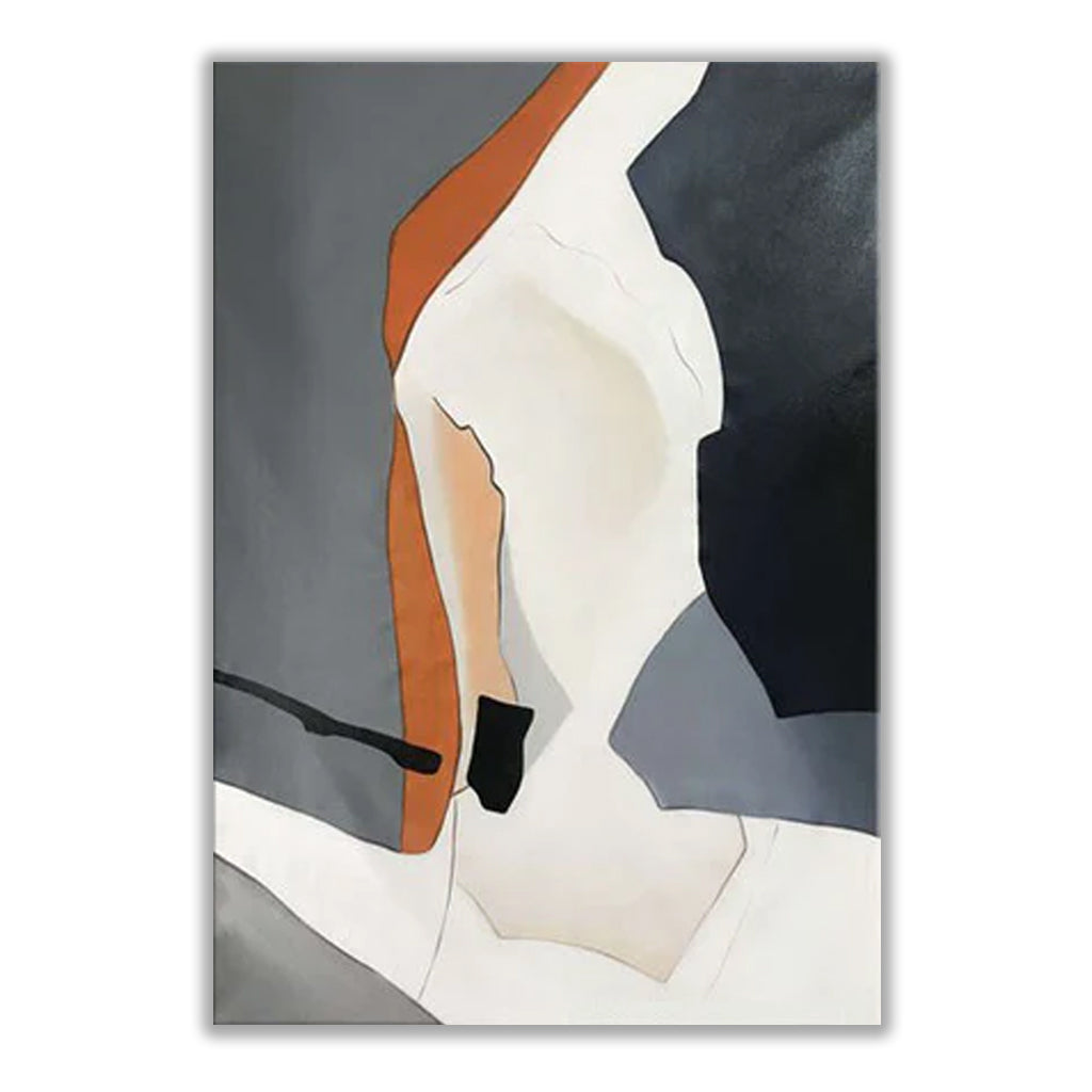 Waiting for You-Abstract Figurative Oil Painting on Canvas for Modern Wall Decor