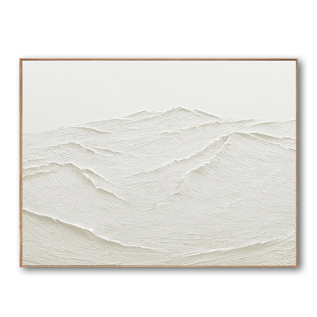 Whispering Sands-Minimalist Textured Abstract Oil Painting in Neutral Tones
