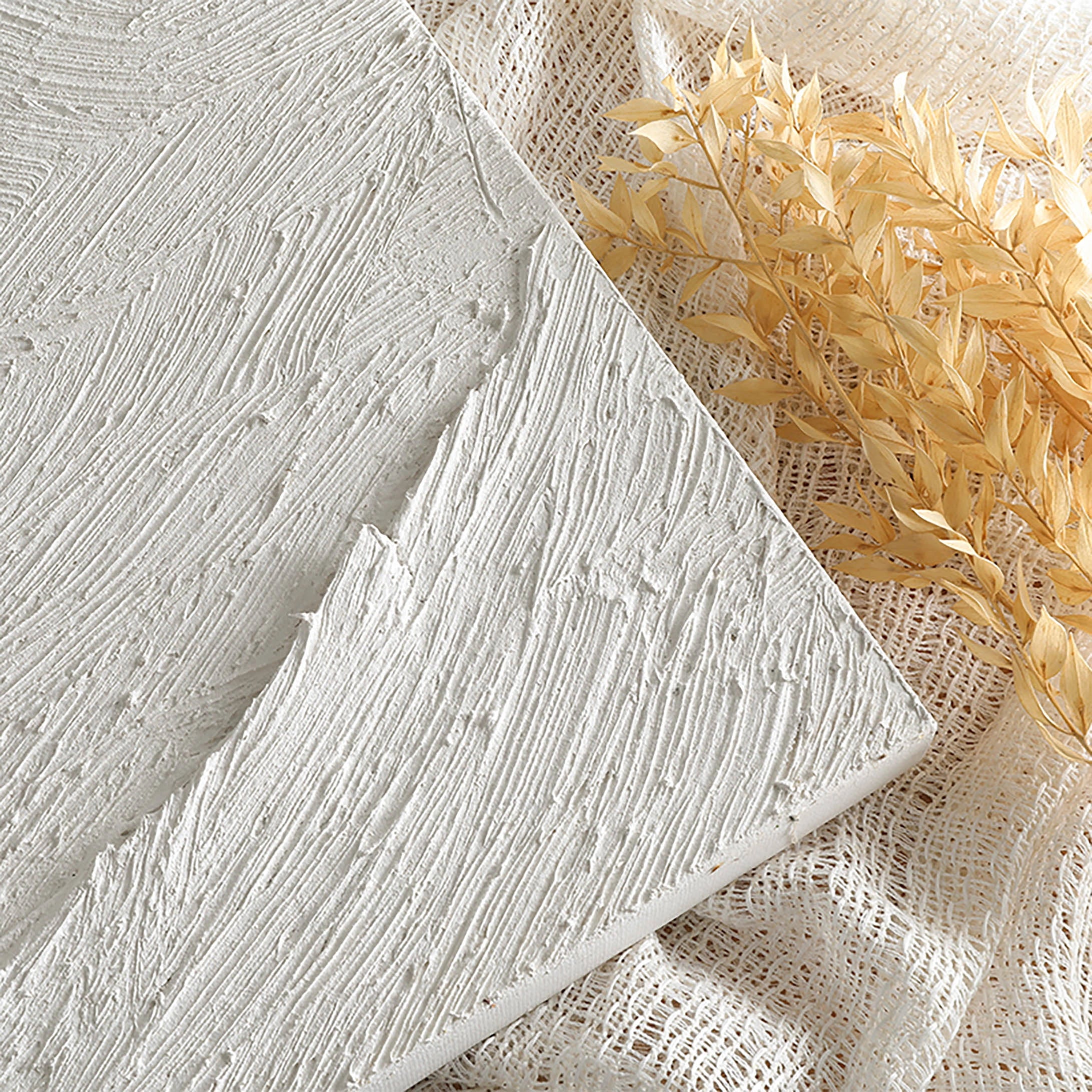 Whispering Sands-Minimalist Textured Abstract Oil Painting in Neutral Tones