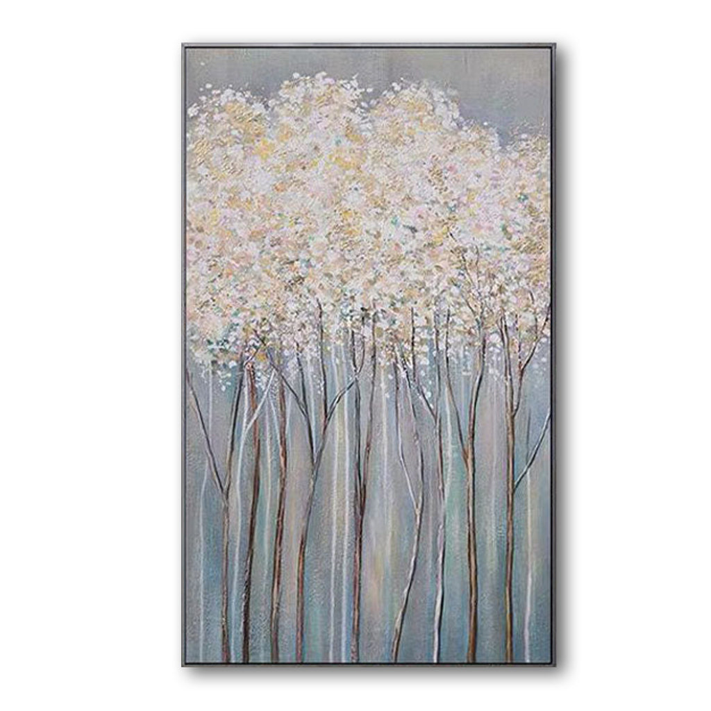 Winter in the North-Textured Winter Landscape Oil Painting on Canvas for Modern Decor