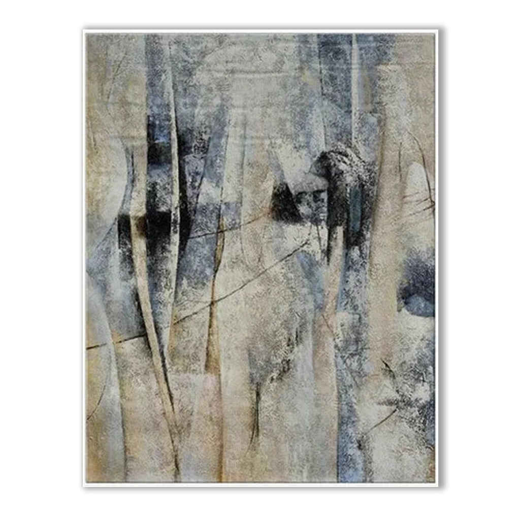 Insight-Handmade Abstract Oil Painting | Neutral Tones Artwork for Home Decoration