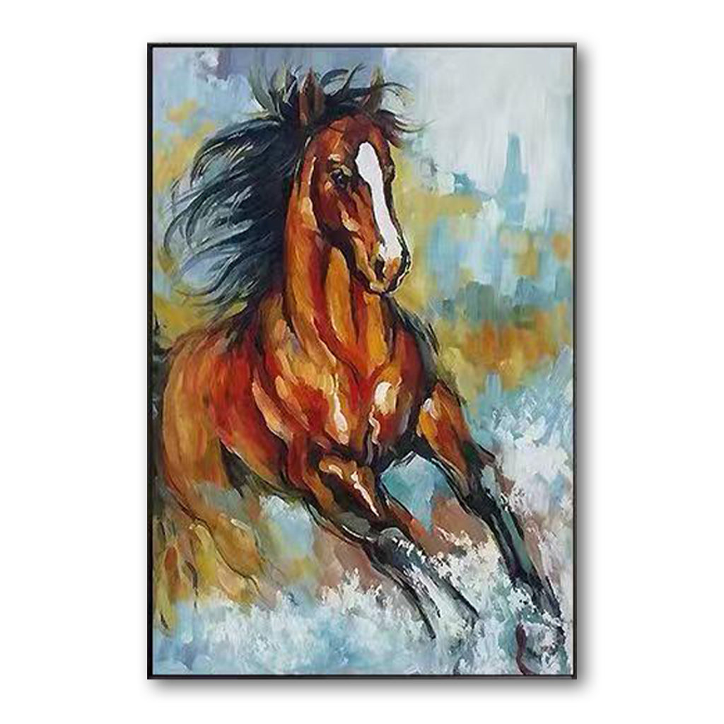 Kincsem-Galloping Horse Painting | Expressive Animal Wall Art for Modern Decor